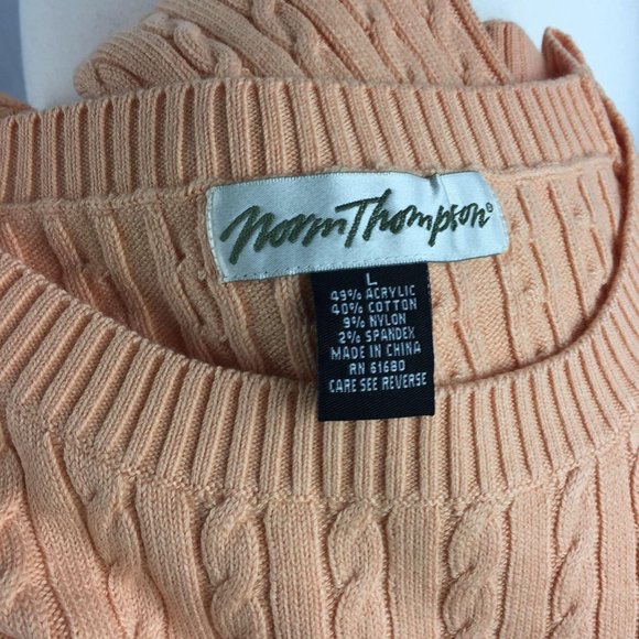 Women’s Size L Cable Knit Pullover Sweater Ginger - Picture 6 of 7